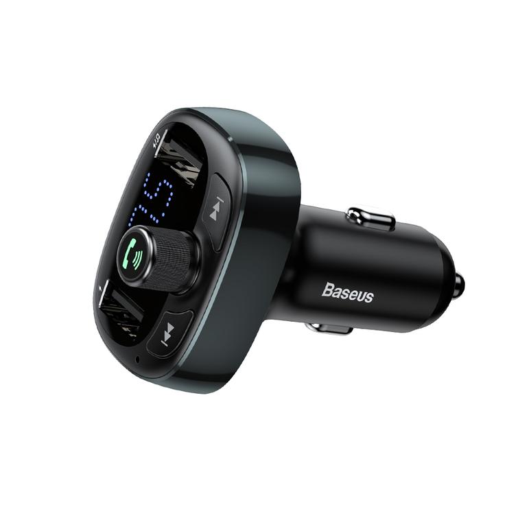 Baseus l&auml;hetin FM T-muotoinen S-09 Bluetooth MP3 autolaturi musta