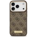 Guess 4G Logo Plate MagSafe case for iPhone 17 Pro brown