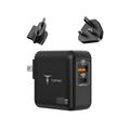 WALL CHARGER T-PHOX MEGA T-PP09 GAN PD 65W USB/USB-C BLACK