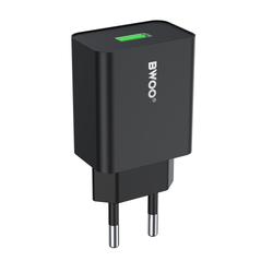 BWOO-sein&auml;laturi CDA249 5V 2,4A USB-A, musta