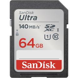 SanDisk Ultra SDXC -muistikortti 64GB, 140MB/s, UHS-I, luokka 10