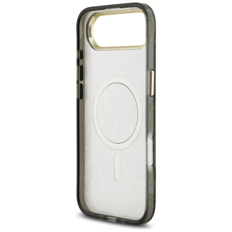 Guess Python Pattern MagSafe -kotelo iPhone Airille, musta